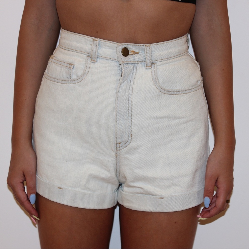 american apparel denim shorts